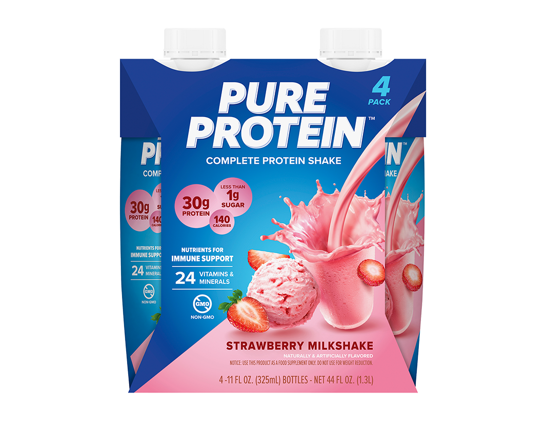 100% Whey Isolate Protein Strawberry Milkshake Travel Packs