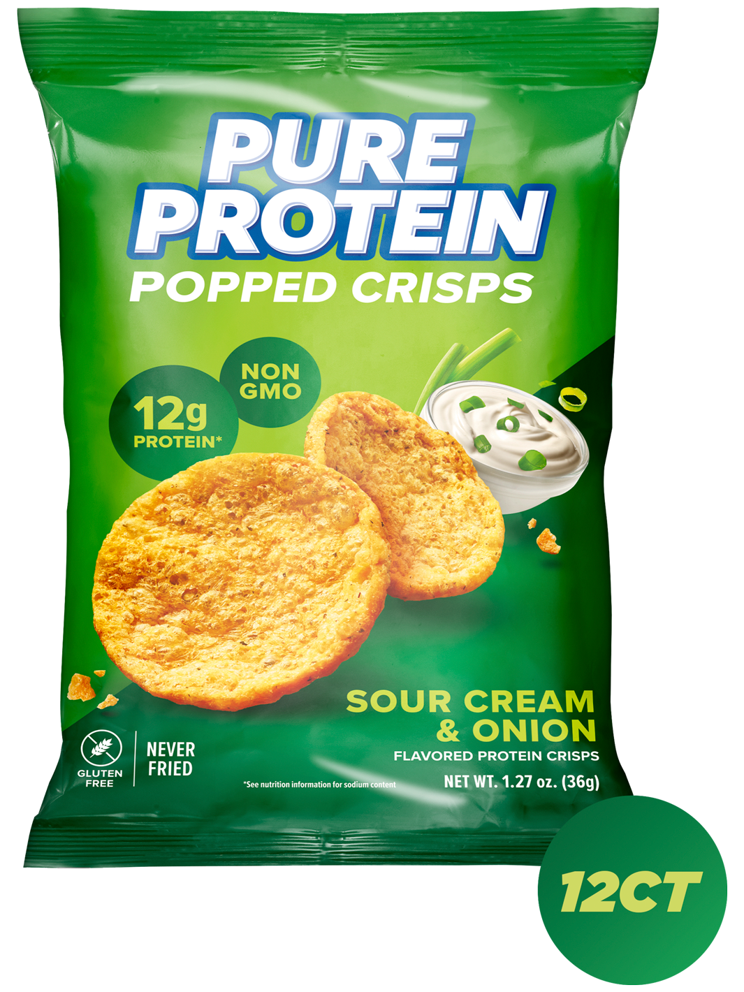 Sour Cream & Onion Popped Crisps Pure Protein