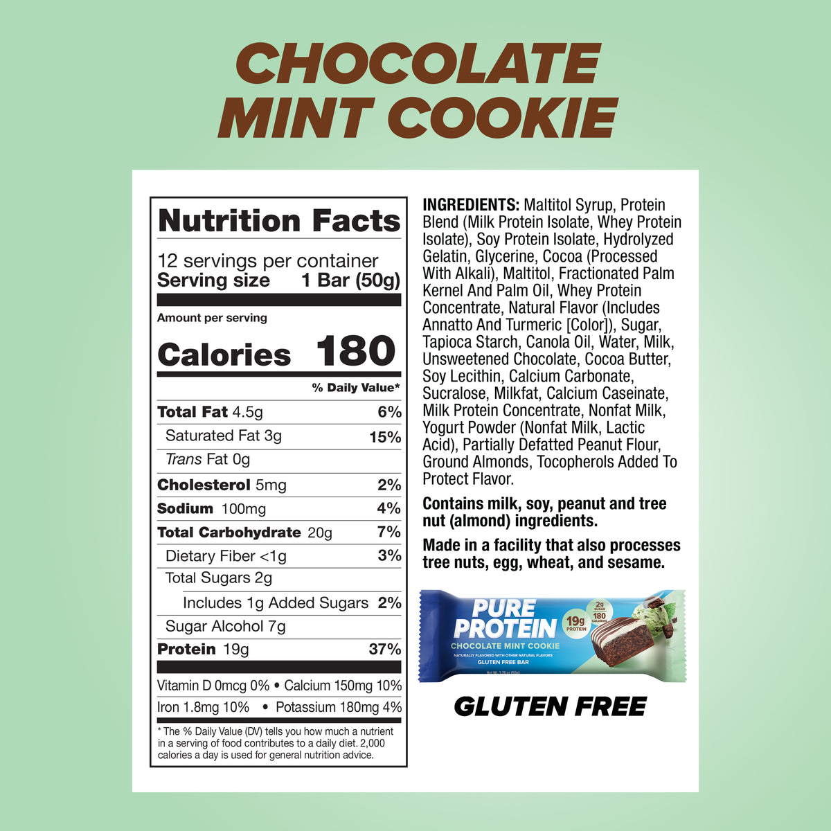 Chocolate Mint Cookie Protein Bar – Pure Protein