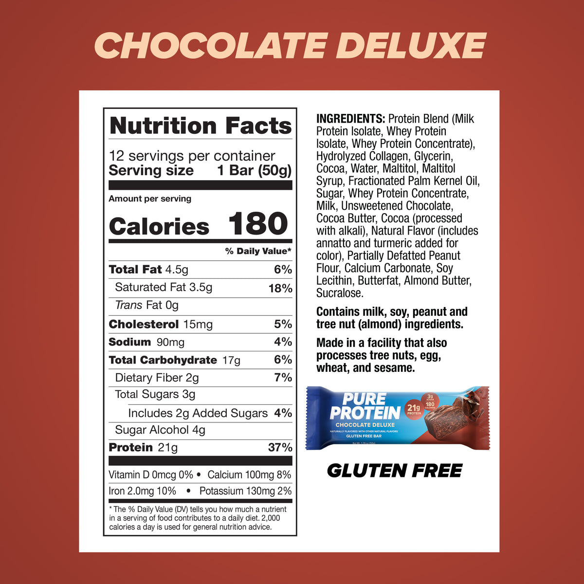 Chocolate Deluxe Protein Bar – Pure Protein