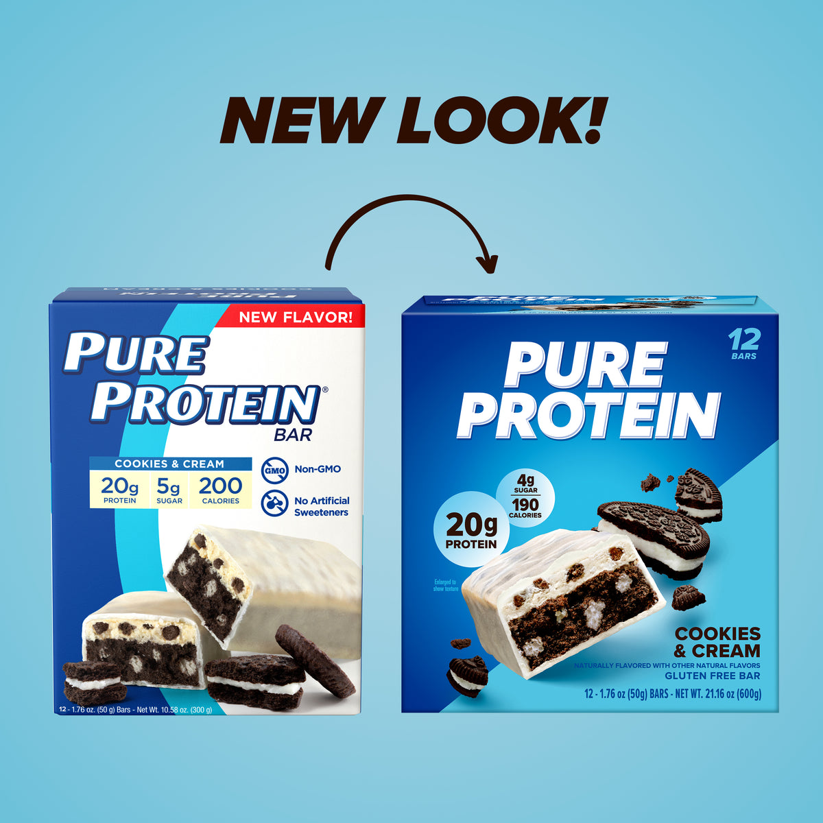 Cookies & Cream Protein Bar – Pure Protein