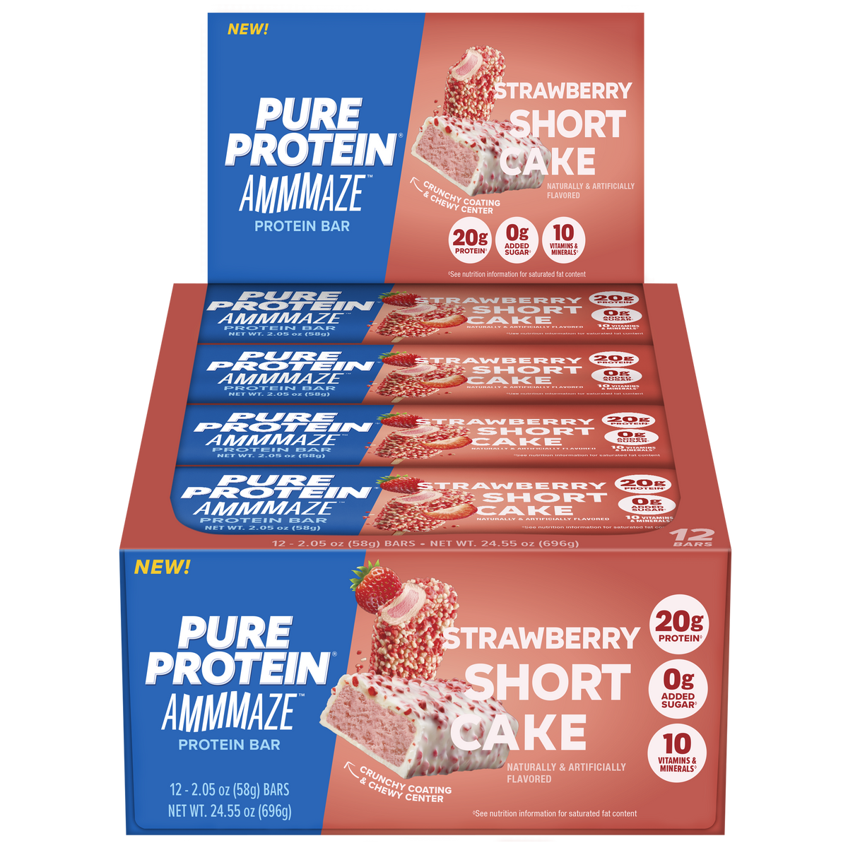 Strawberry Shortcake AMMMAZE Protein Bars – Pure Protein