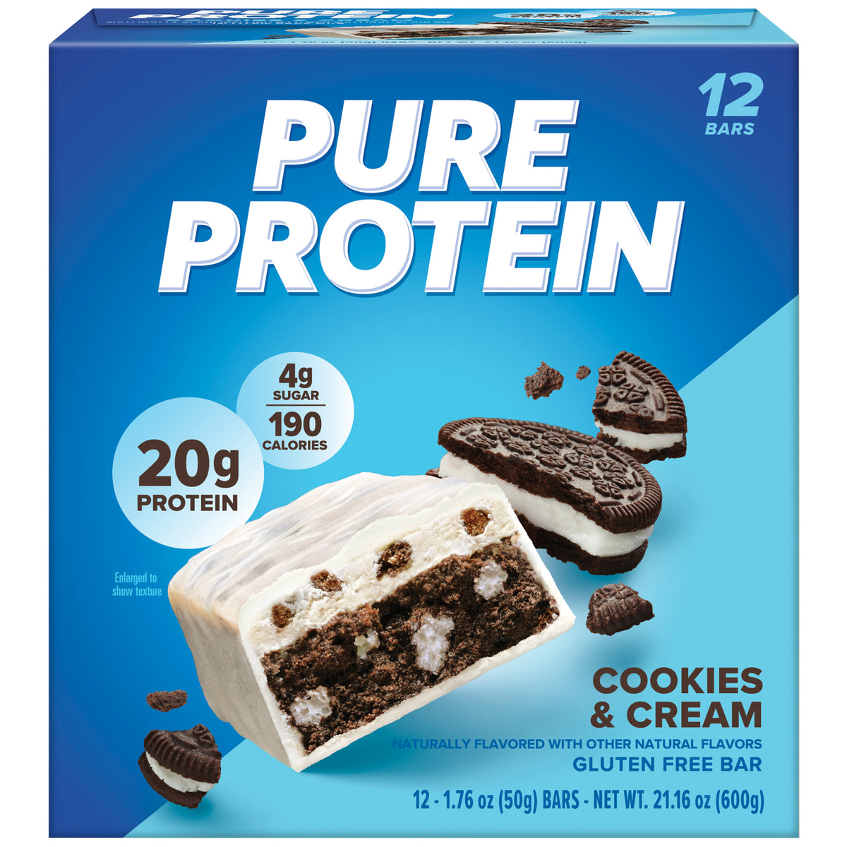 Cookies & Cream Protein Bar – Pure Protein
