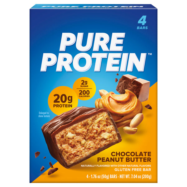 Pure Protein Bar, Chocolate Peanut Butter, 1.76 oz Bar, 6/Box Pure Protein Bar, Chocolate Peanut Butter, 1.76 oz Bar, 6/Box