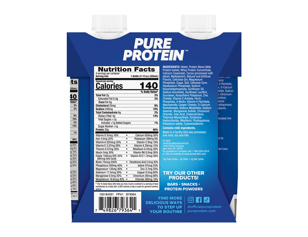 Rich Chocolate Complete Protein Shake – Pure Protein