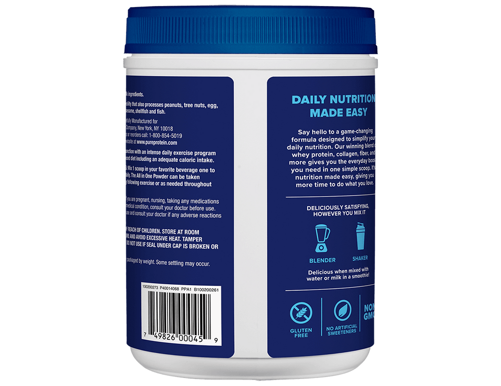 
                  
                    Rich Chocolate All in One Powder (1.25 lb.) back packaging
                  
                