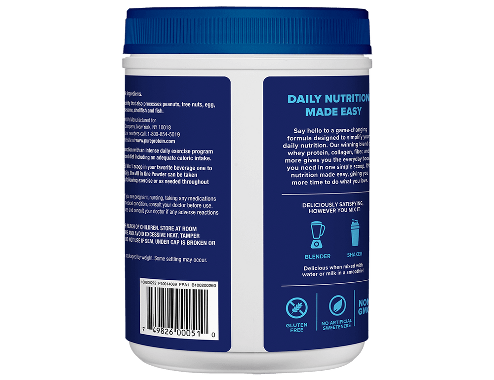 
                  
                    Creamy Vanilla All in One Powder (1.25 lb.) back packaging
                  
                