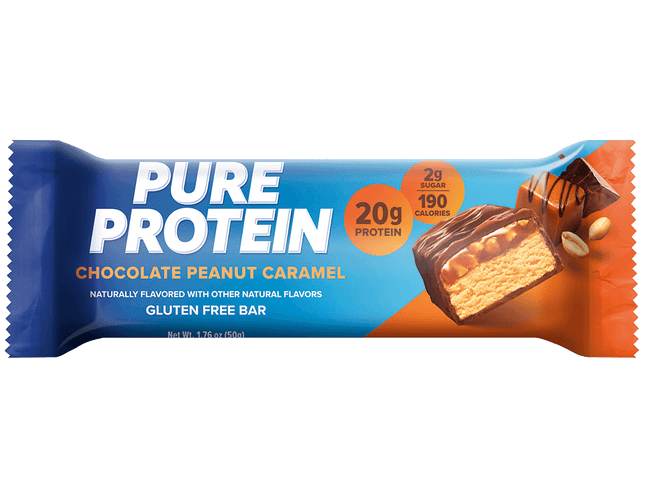 chocolate peanut caramel protein bar
