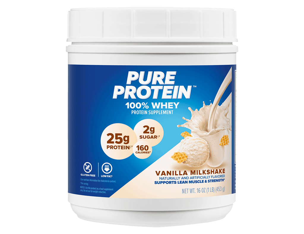 Vanilla Milkshake 100 Whey Protein Powder 1 lb. Canister